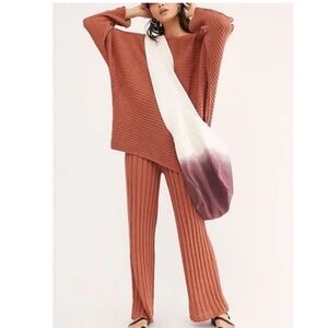 FREE PEOPLE BEACH Imogene Wide Leg Knit Pants